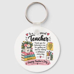 Teacher Appreciation Gift   Happy Teacher's Day  Key Ring