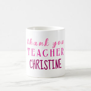 Teacher Appreciation Gift, Personalised Thank You  Coffee Mug