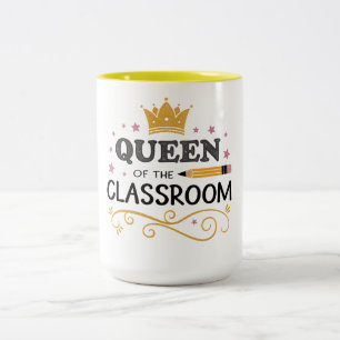 Teacher Appreciation Gift – Queen of the Classroom Two-Tone Coffee Mug