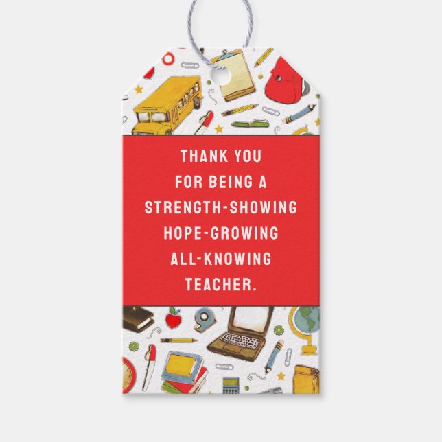 Teacher Appreciation Gift Tags (Front)