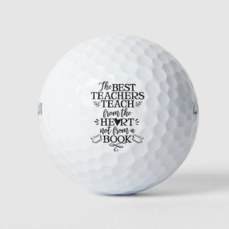 Teacher Appreciation Gift Teach Heart Thank You Golf Balls
