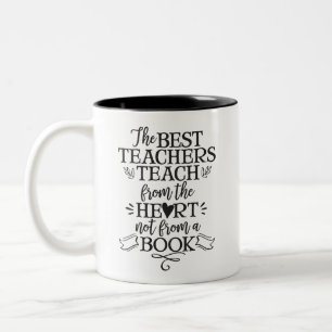 Teacher Appreciation Gift Teach Heart Thank You Two-Tone Coffee Mug
