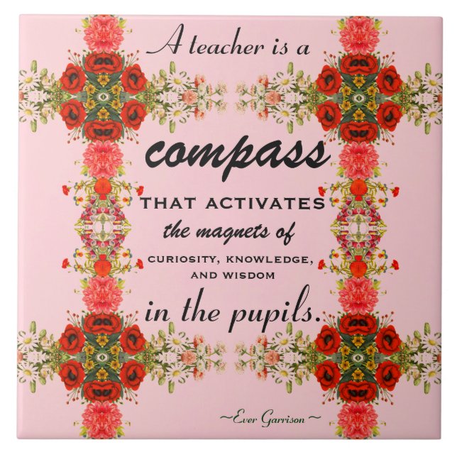 Teacher Appreciation Gift Teacher Quote Tile (Front)