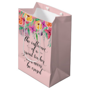 Teacher appreciation gift wrap yoga teacher office medium gift bag