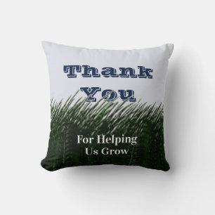Teacher Appreciation Green Grass Elementary Thanks Cushion