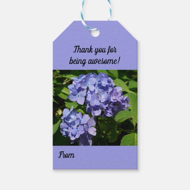 Teacher Appreciation Hydrangeas Gift Tags (Front)