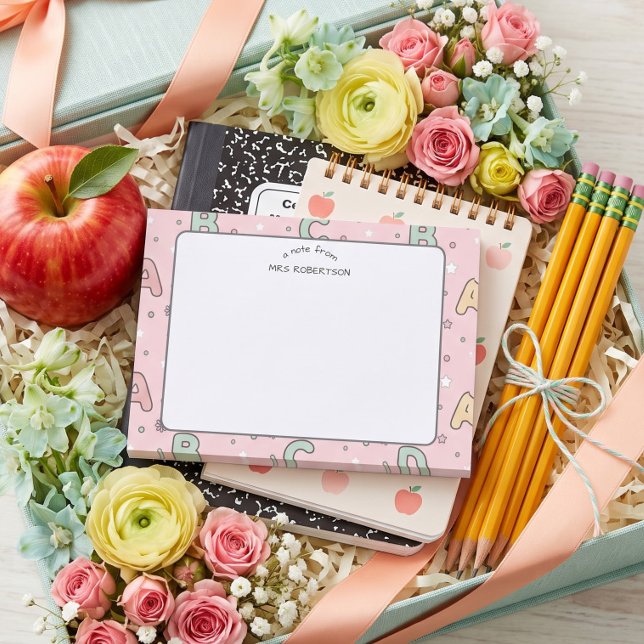 Teacher appreciation Letters Pattern  Post-it Notes (Creator Uploaded)