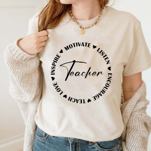 Teacher Appreciation Minimalist Elegant typography T-Shirt