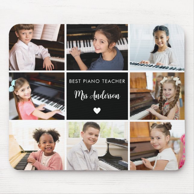 Teacher Appreciation Music Office Photo Collage Mouse Mat (Front)