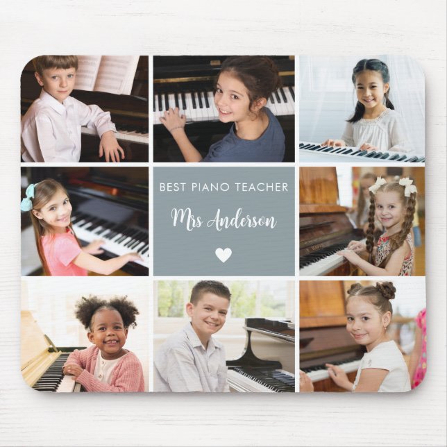 Teacher Appreciation Music Office Photo Collage Mouse Mat (Front)