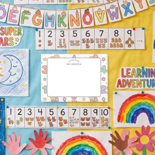 Teacher appreciation Numbers Pattern Post-it Notes