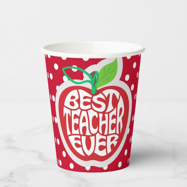 Teacher Appreciation Paper Cups (Left)