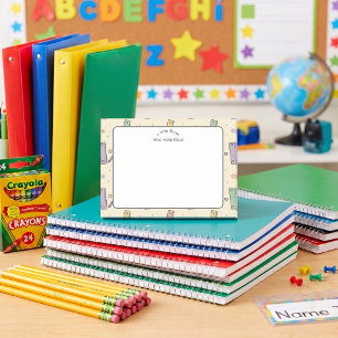 Teacher appreciation Pastel Ruler Pattern Post-it Notes