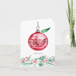 Teacher Appreciation   Personalised Christmas Card