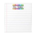 Teacher Appreciation Personalised Crayon Lined