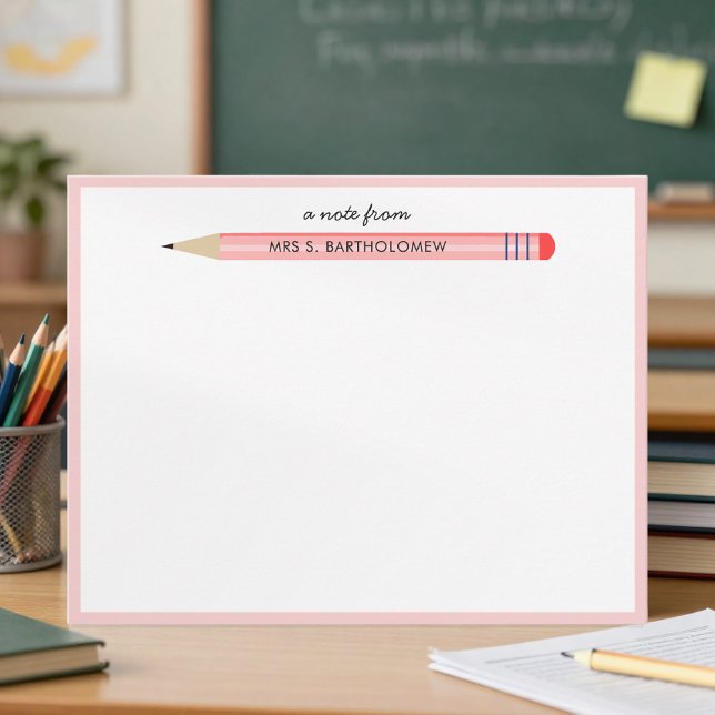 Teacher Appreciation Personalised Stationery Card (Creator Uploaded)