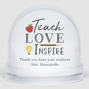 Teacher appreciation photo gift personalized snowglobe