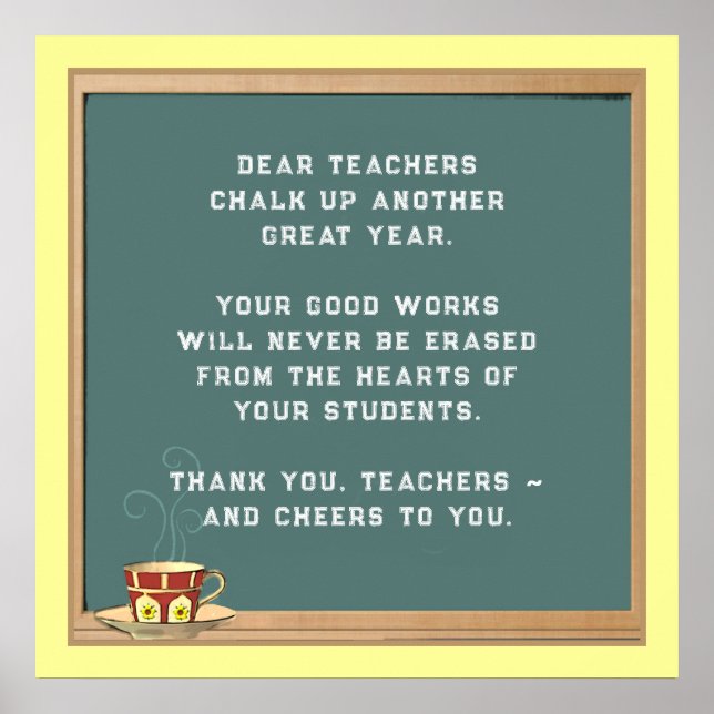 Teacher Appreciation Poster (Front)