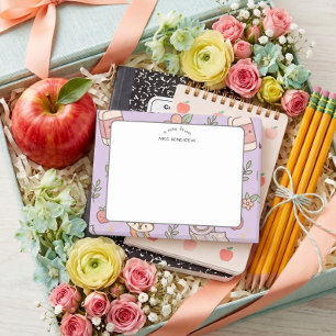 Teacher appreciation Purple School Pattern Post-it Notes