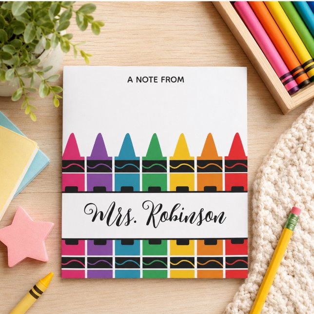 Teacher Appreciation Rainbow Crayon Notepad (Teacher Appreciation Rainbow Crayon Notepad)