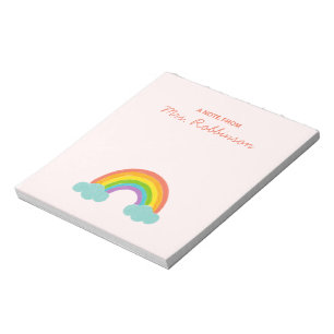Teacher Appreciation Rainbow Notepad