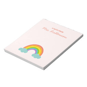 Teacher Appreciation Rainbow Notepad