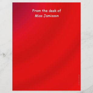 Teacher Appreciation Red Letterhead Stationery