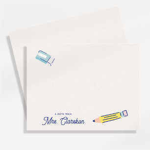 Teacher Appreciation School Supplies note card