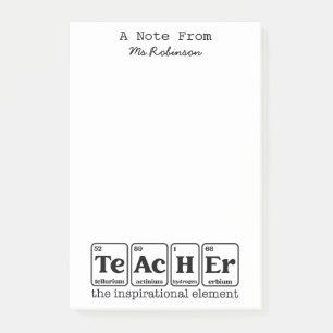 Teacher Appreciation Science Theme Stationary Post-it Notes