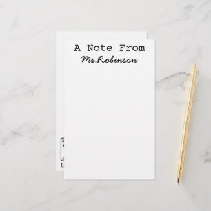 Teacher Appreciation Science Theme Stationary Stationery