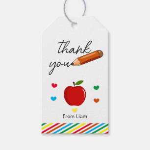 Teacher Appreciation TAGS,TEACHER Thank you,School Gift Tags