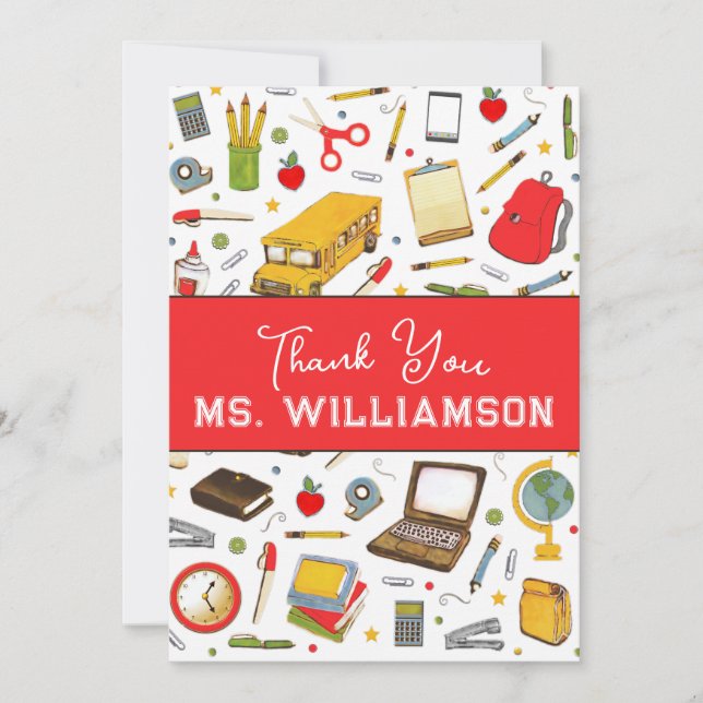Teacher Appreciation Thank You Card (Front)
