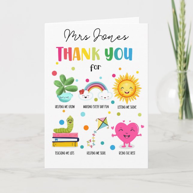 Teacher appreciation Thank You Card graduation (Front)