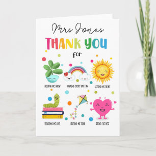 Teacher appreciation Thank You Card graduation