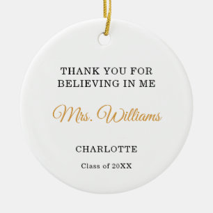 Teacher appreciation Thank You Ceramic Tree Decoration