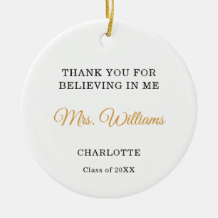 Teacher appreciation Thank You Ceramic Tree Decoration