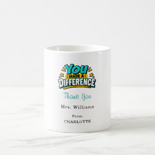 Teacher appreciation Thank You Coffee Mug