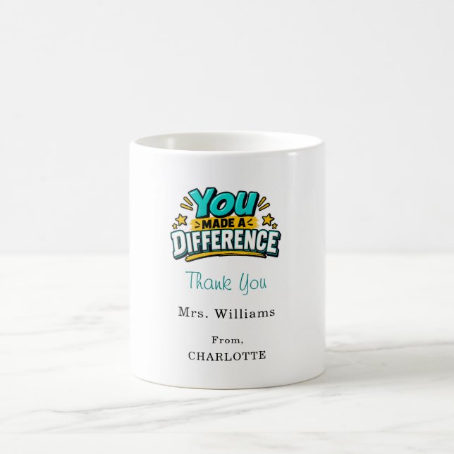Teacher appreciation Thank You  Coffee Mug (Center)