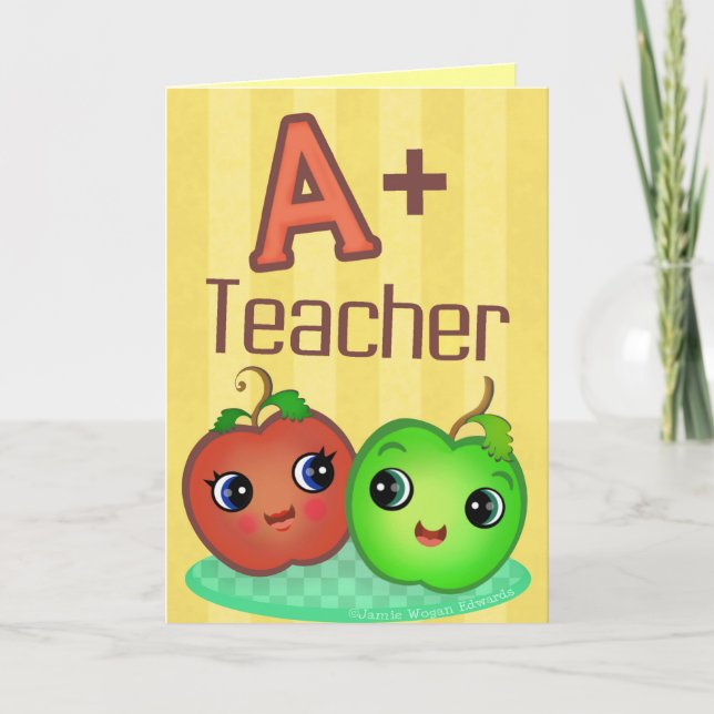 Teacher Appreciation Thank You Greeting Card (Front)