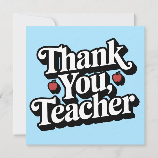 Teacher Appreciation Thank you Holiday Card (Front)