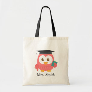 Teacher Appreciation, Thank You Pink Owl Tote Bag