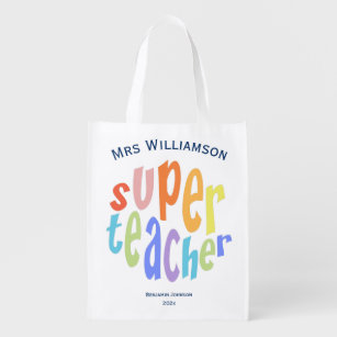 Teacher Appreciation Thank You Reusable Grocery Bag