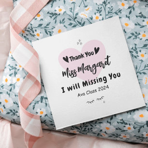 Teacher Appreciation Thank You School Custom Favour Tags