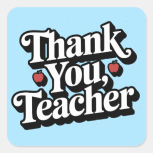Teacher Appreciation Thank you Square Sticker