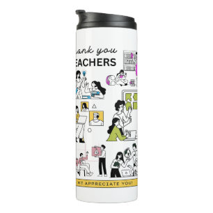 Teacher Appreciation Thank you Two-Tone Thermal T Thermal Tumbler