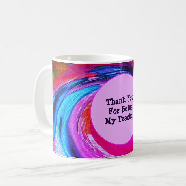 Teacher Appreciation Tie Dye Classroom Thank You Coffee Mug (Front Left)
