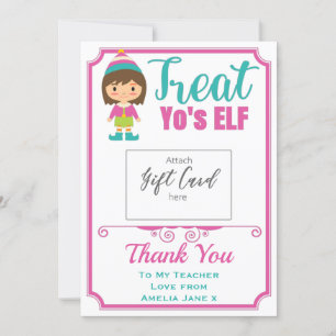 Teacher Appreciation Treat Yo'sELF GiftCard Holder