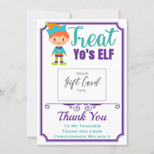 Teacher Appreciation Treat Yourself Gift Card