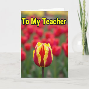Teacher Appreciation Tulip Card
