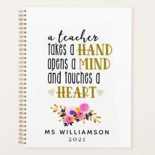 Teacher Appreciation Typography Personalised Planner